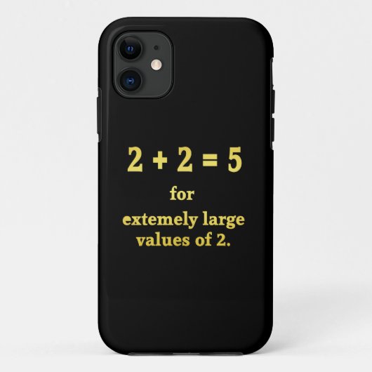 Coques Case-Mate iPhone 2 + 2 = 5 Blague de maths drôle (Dos)