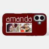 Coques Case-Mate iPhone 2 photos et nom tendance peuvent changer Black iPh (Verso (horizontal))