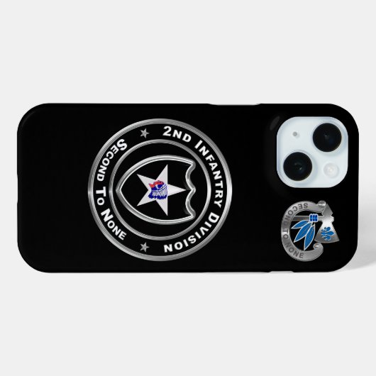 Coques Case-Mate iPhone 2e division d'infanterie (Verso (horizontal))