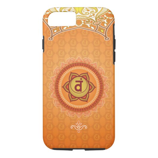 Coques Case-Mate iPhone 2ème Chakra (sacré) caisse orange de téléphone de (Dos)