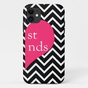 Coques Pour iPhone 311 Best Friends Heart Chevron côté droit