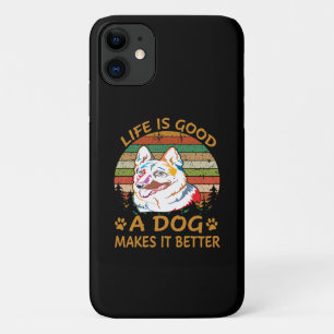 Case-Mate iPhone Case 3 La Vie Est Bonne Un Chien Le Rend Meilleur