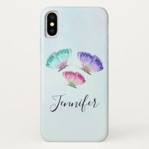 Case-Mate iPhone Case 3 Mignons Papillons Pastel Aquarelle Colorée