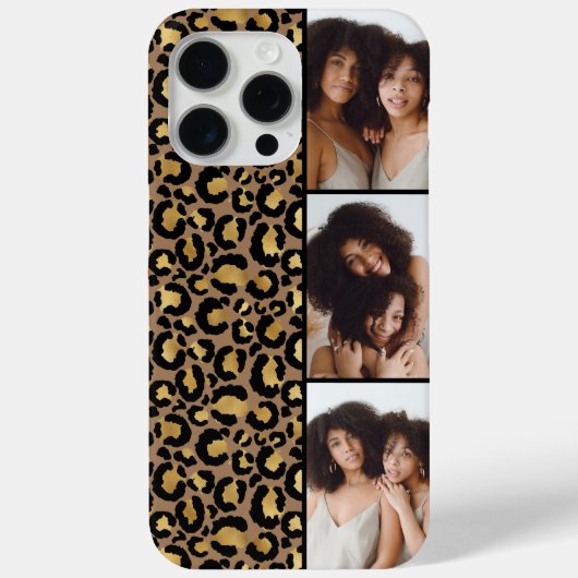 Coques Case-Mate iPhone 3 Photo Brown And Gold Leopard Print (Verso)