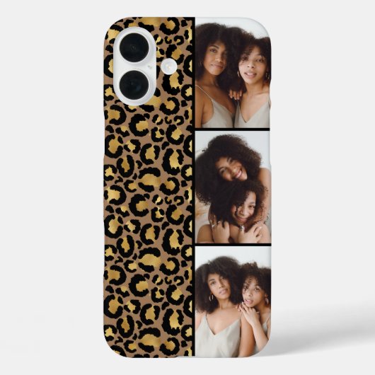 Coques Case-Mate iPhone 3 Photo Brown And Gold Leopard Print (Verso)