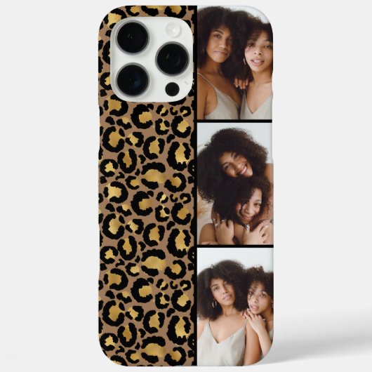 Coques Case-Mate iPhone 3 Photo Brun Et Or Imprimé Léopard (Verso)