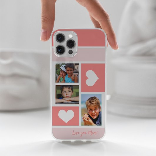 Coques Case-Mate iPhone 3 photo collage amour maman coeur moderne mignonne