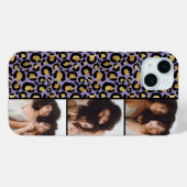 Coques Case-Mate iPhone 3 Photo Imprimé Léopard Violet Et Or (Verso (horizontal))
