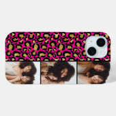 Coques Case-Mate iPhone 3 Photo Rose Chaud Et Imprimé Léopard Doré (Verso (horizontal))