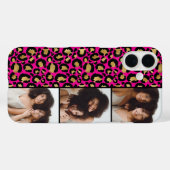 Coques Case-Mate iPhone 3 Photo Rose Chaud Et Imprimé Léopard Doré (Verso (horizontal))