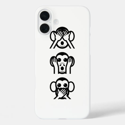 Coques Case-Mate iPhone 3 Singes Sages Emoji (Verso)