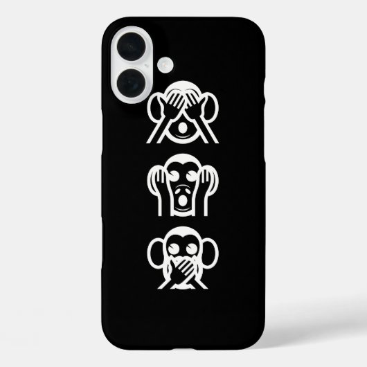 Coques Case-Mate iPhone 3 Singes Sages Emoji (Verso)