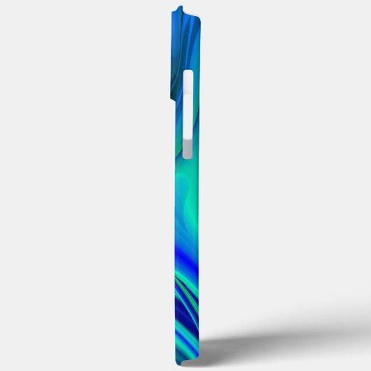 Coques Case-Mate iPhone 3D Abstrait en bleu vert violet (Verso / Gauche)