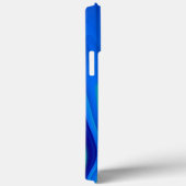 Coques Case-Mate iPhone 3D Abstrait en bleu vert violet (Verso / Droite)