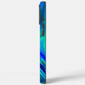 Coques Case-Mate iPhone 3D Abstrait en bleu vert violet (Verso / Gauche)