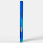 Coques Case-Mate iPhone 3D Abstrait en bleu vert violet (Verso / Droite)