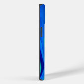 Coques Case-Mate iPhone 3D Abstrait en bleu vert violet (Verso / Droite)