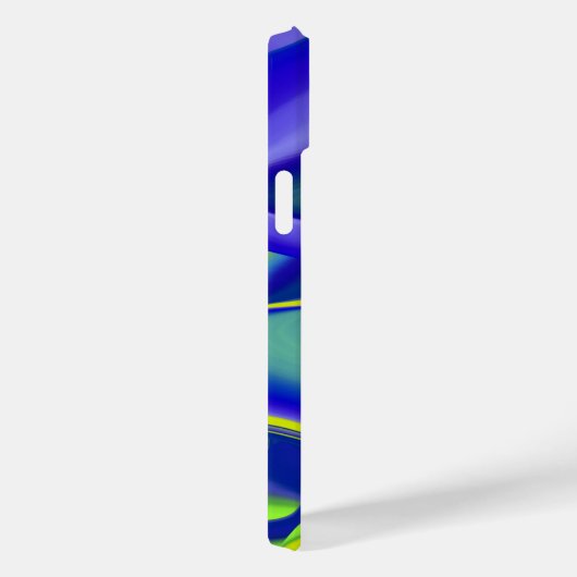 Coques Case-Mate iPhone 3D Abstrait en bleu vert violet (Verso / Droite)