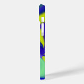 Coques Case-Mate iPhone 3D Abstrait en bleu vert violet (Verso / Gauche)