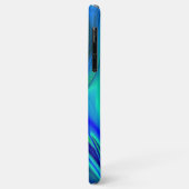 Coques Case-Mate iPhone 3D Abstrait en bleu vert violet (Dos/Gauche)