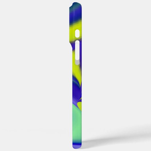 Coques Case-Mate iPhone 3D Abstrait en bleu vert violet (Verso / Gauche)