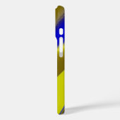 Coques Case-Mate iPhone 3D Abstrait en or jaune bleu vert (Verso / Gauche)