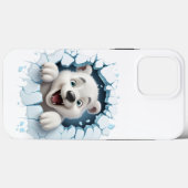 Coques Case-Mate iPhone 3d Bear Break Ice (Verso (horizontal))