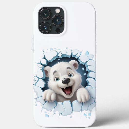 Coques Case-Mate iPhone 3d Bear Break Ice (Verso)