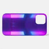 Coques Case-Mate iPhone 3d, bleu rose violet néon abstrait arrière - plan, (Verso (horizontal))