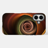 Coques Case-Mate iPhone 3D Spirale Abstraite couleurs chaudes Art fractal  (Verso (horizontal))