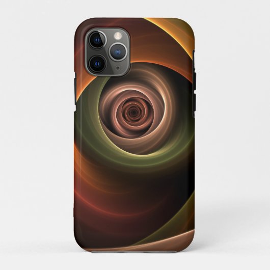 Coques Case-Mate iPhone 3D Spirale Abstraite couleurs chaudes Art fractal  (Dos)