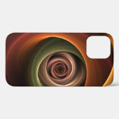Coques Case-Mate iPhone 3D Spirale Abstraite couleurs chaudes Art fractal (Verso (horizontal))