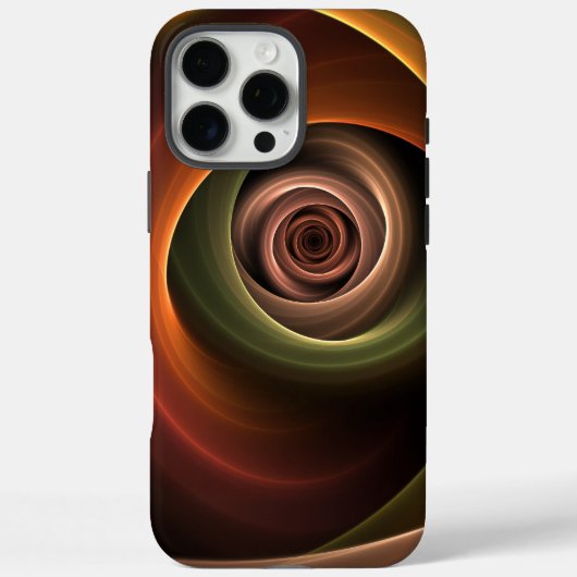Coques Case-Mate iPhone 3D Spirale Abstraite couleurs chaudes Art fractal (Verso)