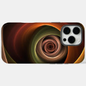 Coques Case-Mate iPhone 3D Spirale Abstraite couleurs chaudes Art fractal (Verso (horizontal))