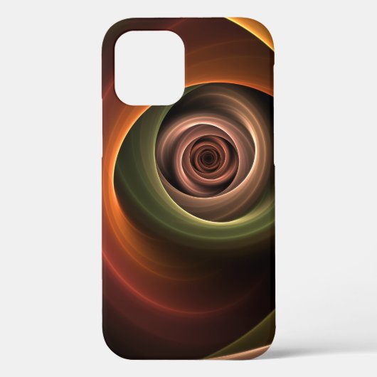 Coques Case-Mate iPhone 3D Spirale Abstraite couleurs chaudes Art fractal  (Verso)