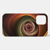 Coques Case-Mate iPhone 3D Spirale Abstraite couleurs chaudes Art fractal  (Verso (horizontal))