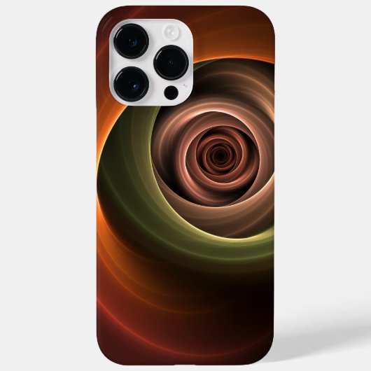 Coques Case-Mate iPhone 3D Spirale Abstraite couleurs chaudes Art fractal  (Verso)