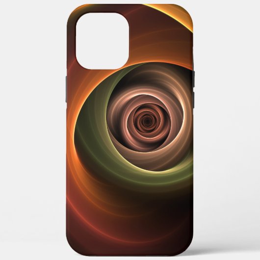 Coques Case-Mate iPhone 3D Spirale Abstraite couleurs chaudes Art fractal  (Verso)