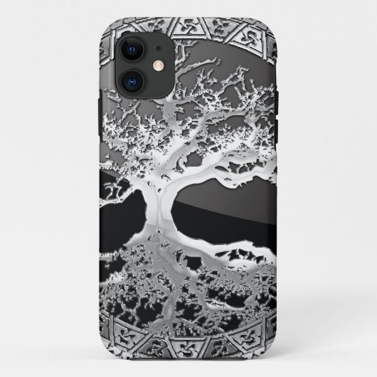 Coques Case-Mate iPhone [400] Arbre Celtique de Vie [Argent] (Dos)