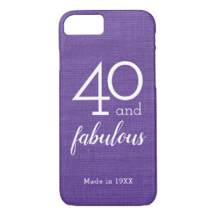 Coque Case-Mate Pour iPhone 40 et fabuleux sur Violet Linen Photo, année perso