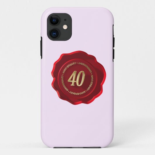 Coques Case-Mate iPhone 40e anniversaire sceau de cire rouge (Dos)
