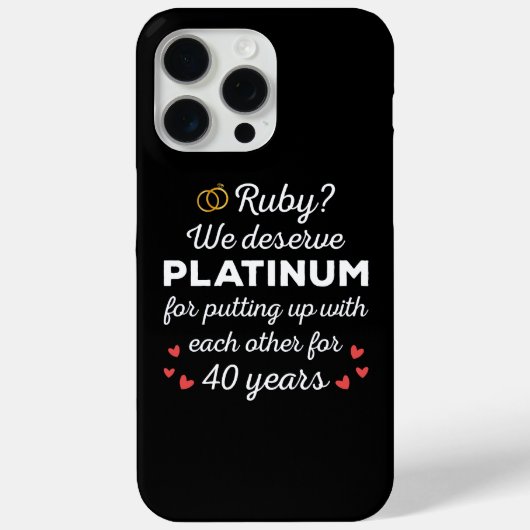 Coques Case-Mate iPhone 40ème anniversaire du Mariage I - Ruby Funny Coupl (Verso)