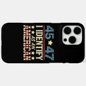 Coques Case-Mate iPhone 45 47 Je M'Identifie Comme Un Drapeau Américain Tr (Verso (horizontal))