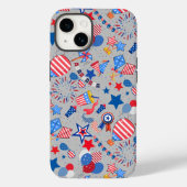Coques Case-Mate iPhone 4 juillet Motif 04x4 LGrey BG (Verso)
