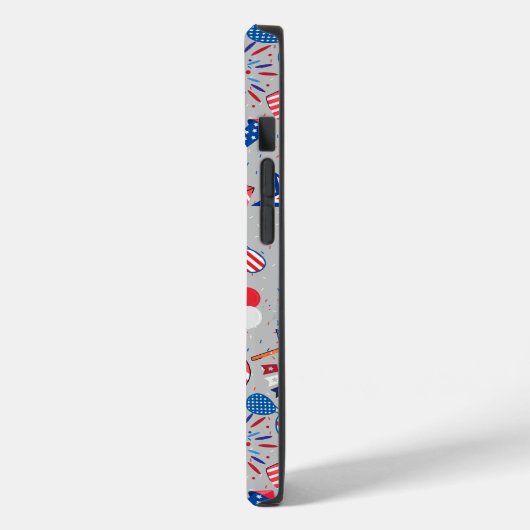 Coques Case-Mate iPhone 4 juillet Motif 04x4 LGrey BG (Verso / Gauche)