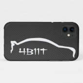 Coques Case-Mate iPhone "4B11T" silhouette de blanc de l'évolution X (Dos (Horizontal))