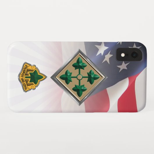 Coques Case-Mate iPhone 4e division d'infanterie " Fiable et loyale " (Dos (Horizontal))
