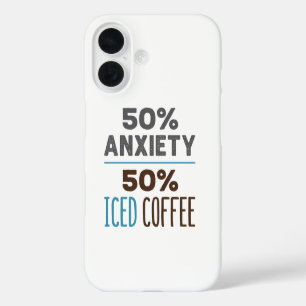 Coques iPhone 16 50% anxiété 50% café glacé