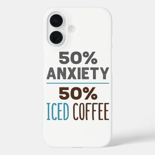 Coques Case-Mate iPhone 50% anxiété 50% café glacé (Verso)