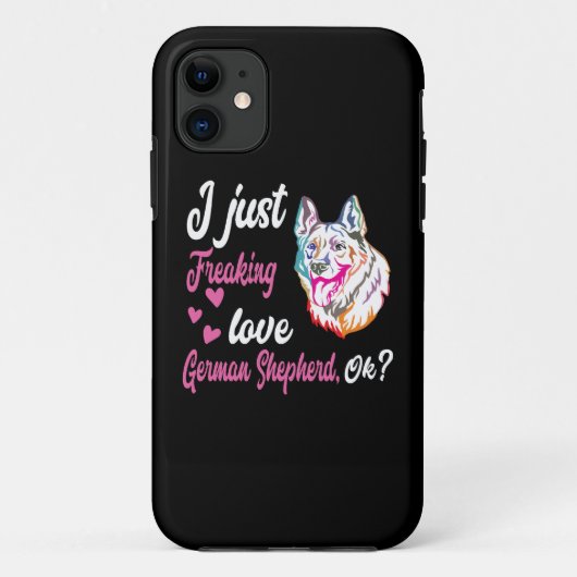 Coques Case-Mate iPhone 5 J'Aime Juste Freaking Amour Berger Allemand OK (Dos)